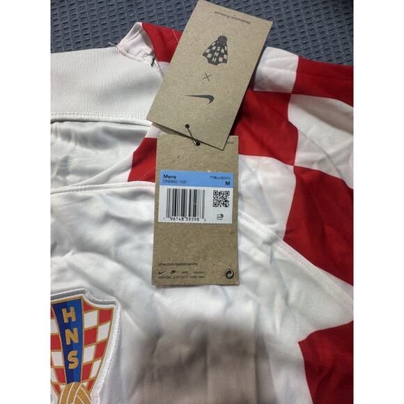 Nike Croatia National Team Soccer Men's Jersey Sz L White And Red Brand New - Picture 6 of 10
